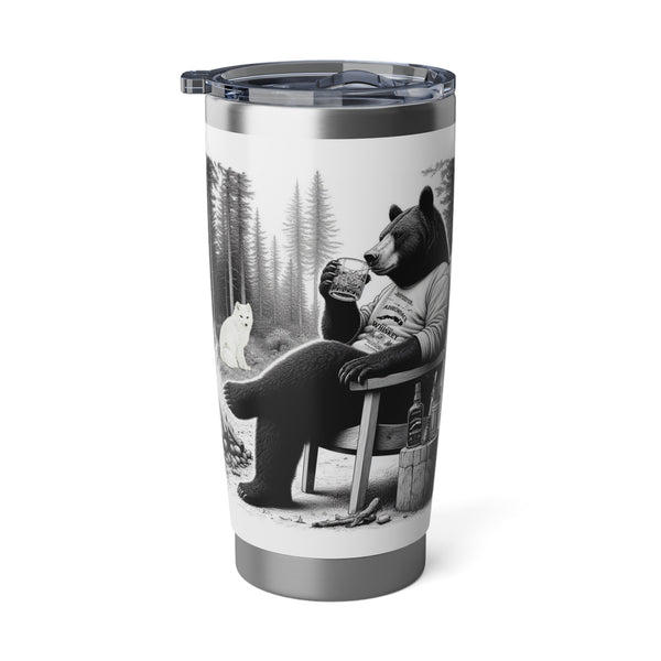 Adirondack Black Bear Chillin' Again 20oz Double-Wall Insulated Stainless Steel Hot or Cold Tumbler