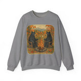 Adirondack Chairs Marshmallow Roasting Bears Unisex Heavy Blend Crewneck Sweatshirt