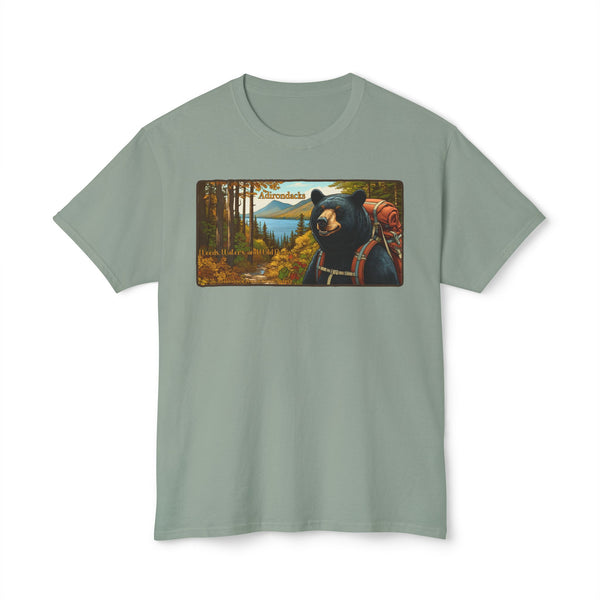 Adirondacks Woods Waters Wild Peaks Black Bear HD Cotton T-Shirt