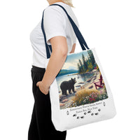 Black Bear Beach Bear Poly Tote Bag