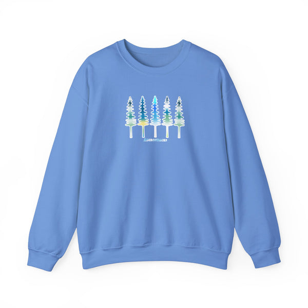 Row of Snowy Pines Unisex Heavy Blend Crewneck Sweatshirt