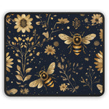 Bees on Navy Gaming Mouse Pad