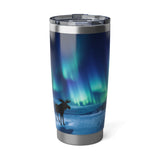 Adirondack Moose Aurora Borealis 20oz Double-Wall Insulated Stainless Steel Hot or Cold Tumbler