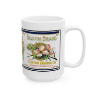 Clinton Canning Falcon Brand Sugar Corn Label Ceramic Mug (15oz)