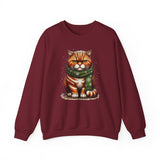 Cranky Orange Cat Unisex Heavy Blend Crewneck Sweatshirt