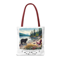 Black Bear Beach Bear Poly Tote Bag