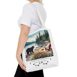 Black Bear Beach Bear Poly Tote Bag