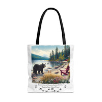 Black Bear Beach Bear Poly Tote Bag