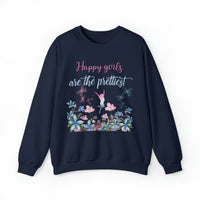 Happy Girls Are The Prettiest Unisex Heavy Blend Crewneck Sweatshirt