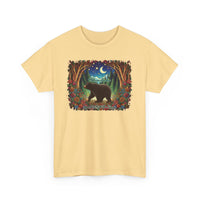 Boho Black Bear Forest Unisex 100% Cotton Tee