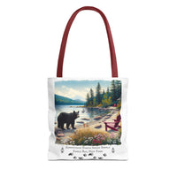 Black Bear Beach Bear Poly Tote Bag