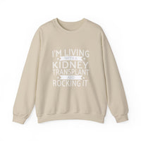 Living With A Kidney Transplant and Rocking It Unisex Heavy Blend Crewneck Sweatshirt