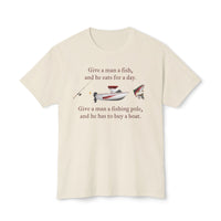 Fishing Wisdom with a Twist HD Cotton T-Shirt