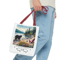 Black Bear Beach Bear Poly Tote Bag