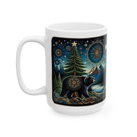 Boho Bear Night Ceramic Mug (15oz)