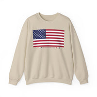 USA American Flag Logo Unisex Heavy Blend Crewneck Sweatshirt