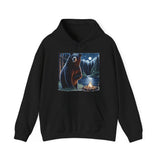Black Bear Night Lights Unisex Heavy Blend™ Hooded Sweatshirt