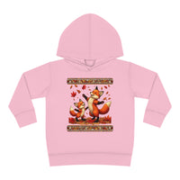 Sweet Fall Foxes Toddler Pullover Fleece Unisex Hoodie