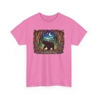 Boho Black Bear Forest Unisex 100% Cotton Tee