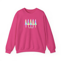 Row of Snowy Pines Pastels Unisex Heavy Blend Crewneck Sweatshirt