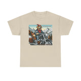 Golden Retriever Motorcycle Adirondacks Unisex 100% Cotton Tee