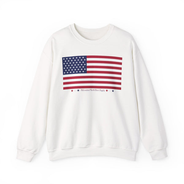 USA American Flag Logo Unisex Heavy Blend Crewneck Sweatshirt