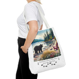 Black Bear Beach Bear Poly Tote Bag