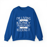 Living With A Kidney Transplant and Rocking It Unisex Heavy Blend Crewneck Sweatshirt