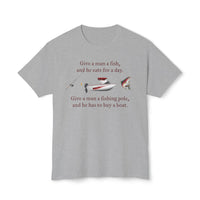 Fishing Wisdom with a Twist HD Cotton T-Shirt