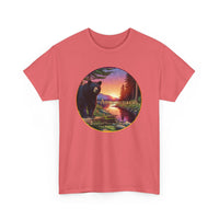 Black Bear Sunset Unisex 100% Cotton Tee