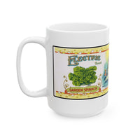 Olney & Floyd Butterfly Brand Garden Spinach Label Ceramic Mug (15oz)