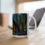 Adirondack Park Retro Black Bear Old Forge NY Ceramic Mug (15oz)