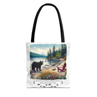 Black Bear Beach Bear Poly Tote Bag