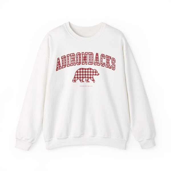 Adirondacks Red Gingham Bear Unisex Heavy Blend Crewneck Sweatshirt