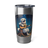 Great Pyrenees Girl Guitar 20oz Double-Wall Insulated Stainless Steel Hot or Cold Tumbler