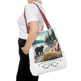 Black Bear Beach Bear Poly Tote Bag