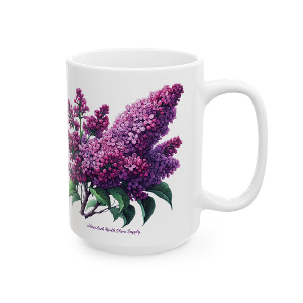 Purple Lilacs Ceramic Mug (15oz)