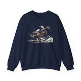 Moose Snowmobile Unisex Heavy Blend Crewneck Sweatshirt