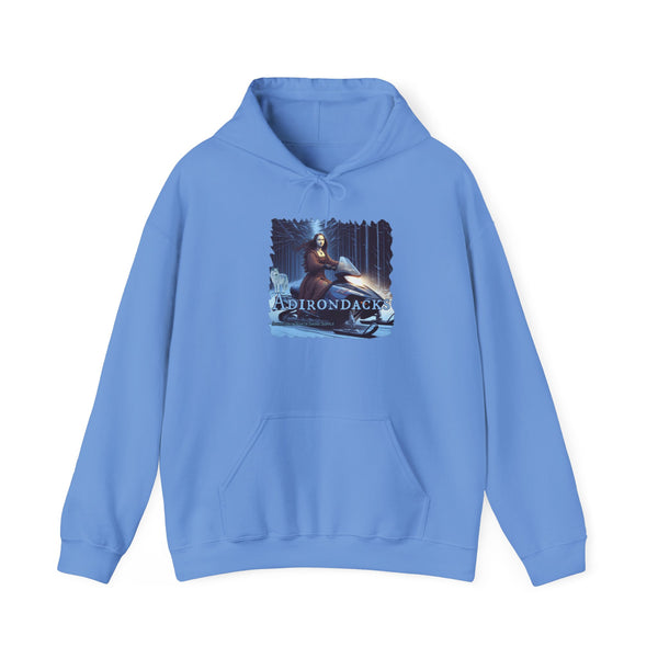 Mona Lisa Snowmobile the Adirondacks Unisex Heavy Blend Hoodie