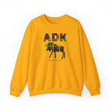 Plaid ADK Moose Unisex Heavy Blend Crewneck Sweatshirt
