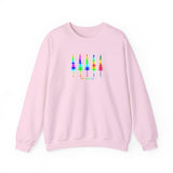 Row of Snowy Pines Neon Unisex Heavy Blend Crewneck Sweatshirt