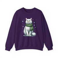 Snowy Mr. Mouse Cat Unisex Heavy Blend Crewneck Sweatshirt