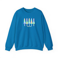 Row of Snowy Pines Pastels Unisex Heavy Blend Crewneck Sweatshirt