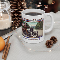 United States of America Teddy Roosevelt Motorcycle Ceramic Mug (11oz or 15oz)