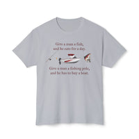 Fishing Wisdom with a Twist HD Cotton T-Shirt