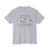 Fishing Wisdom with a Twist HD Cotton T-Shirt