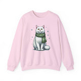 Snowy Mr. Mouse Cat Unisex Heavy Blend Crewneck Sweatshirt