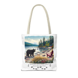 Black Bear Beach Bear Poly Tote Bag