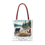 Black Bear Beach Bear Poly Tote Bag