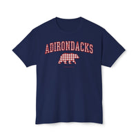 Adirondacks Black Bear Red Gingham HD Cotton T-Shirt